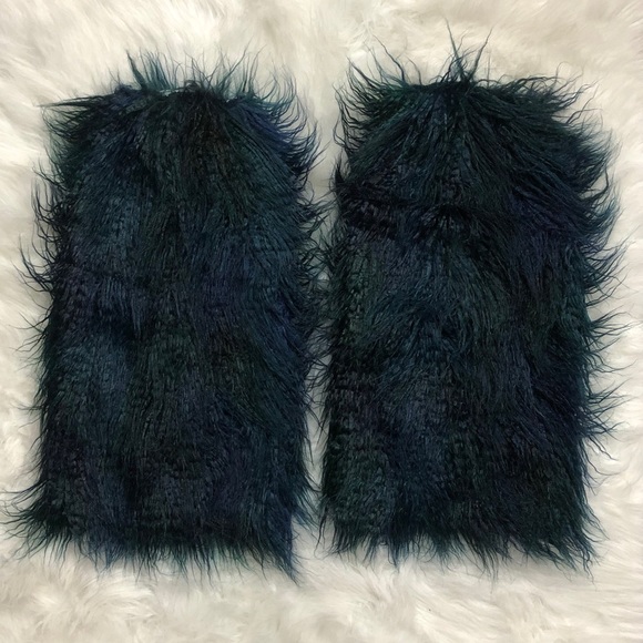 Multiple Colors Handcrafted Soft Crinkle Fur Leg Warmers Boot Covers Dancewear - Picture 5 of 6